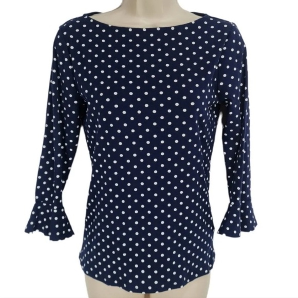 Lauren Ralph Lauren polka dot ruffle top